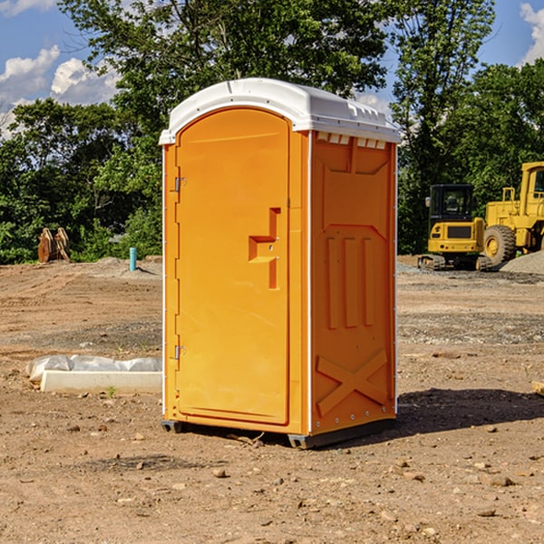 how often are the porta potties cleaned and serviced during a rental period in Milford KS